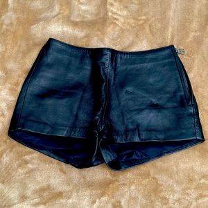 Genuine Leather Booty Shorts